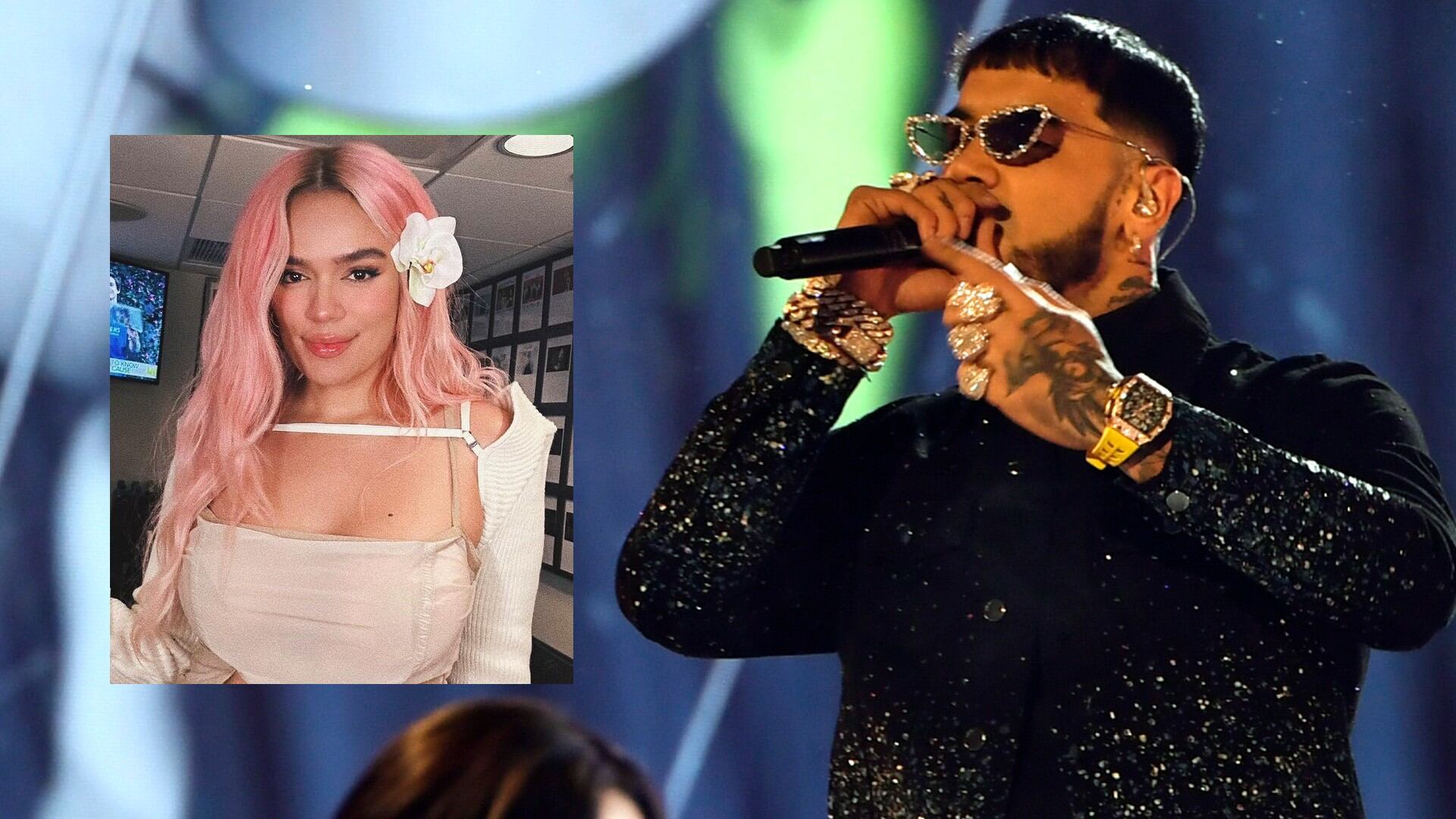 ¿Anuel no olvida a Karol G? La mencionó de nuevo en pleno concierto.