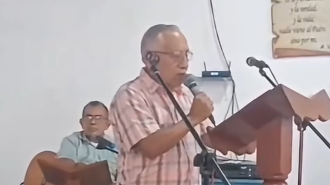 Rodrigo Velandia, segundos antes de desplomarse.