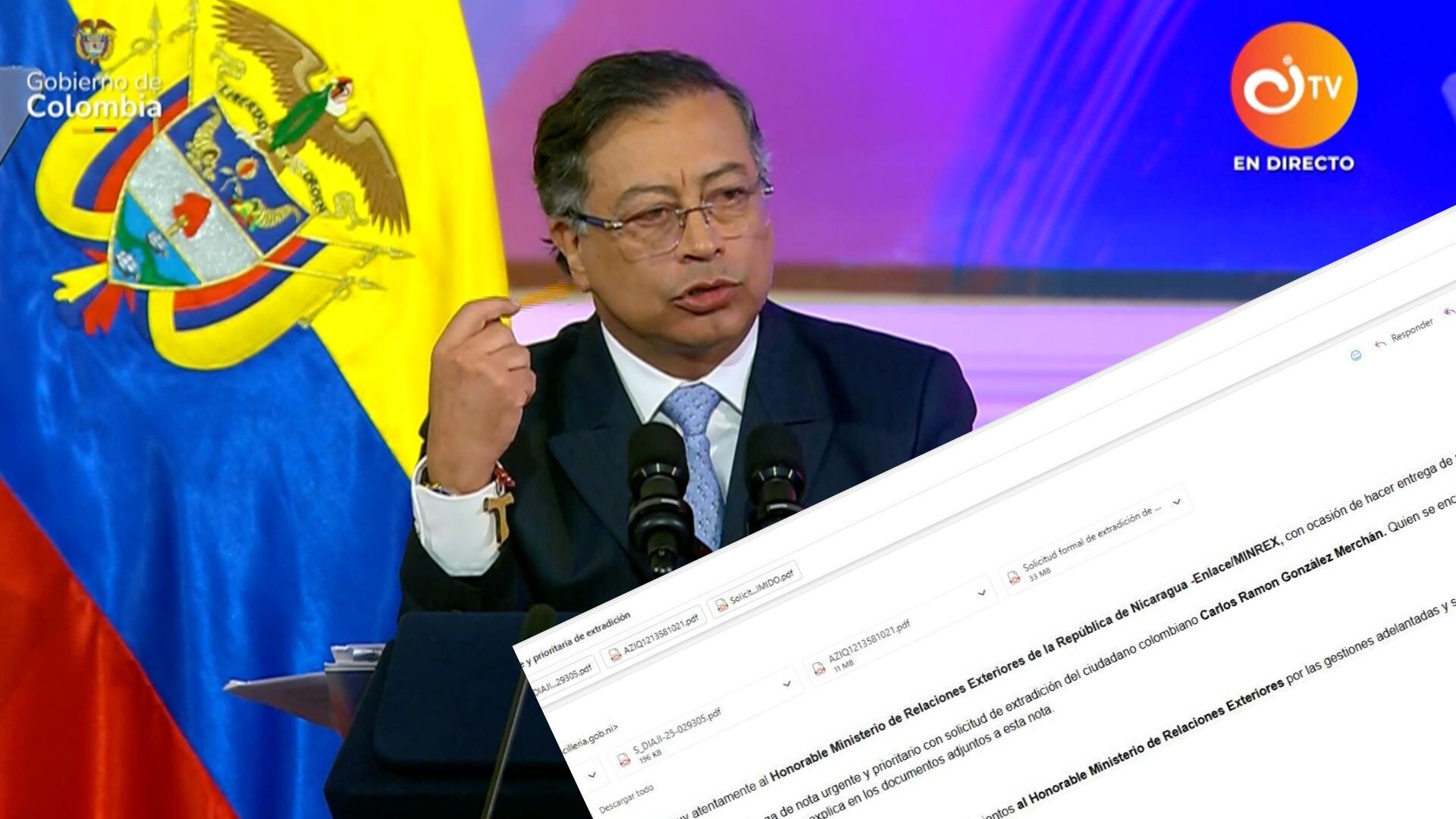 El presidente de la República compartió el pedido de extradición contra Carlos Ramón González.