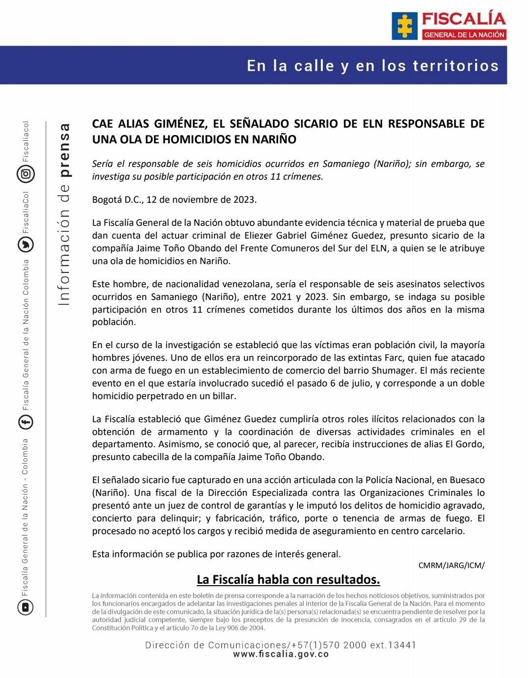 La Fiscalía confirmó que será enviado a prisión.