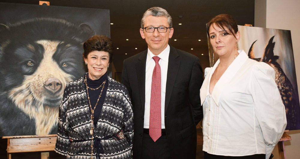 Inés Elvira Roldán, Alejandro Cheyne y Margarita Calle.