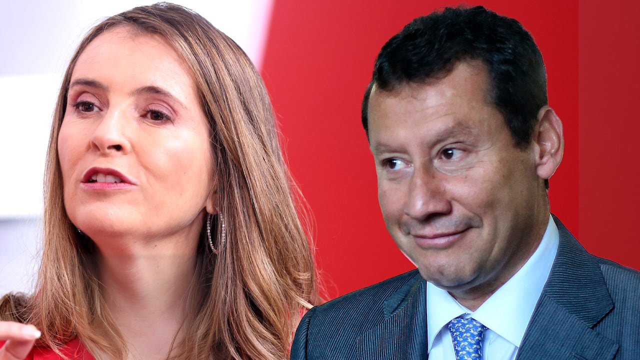 Paloma Valencia y el abogado Jaime Lombana.