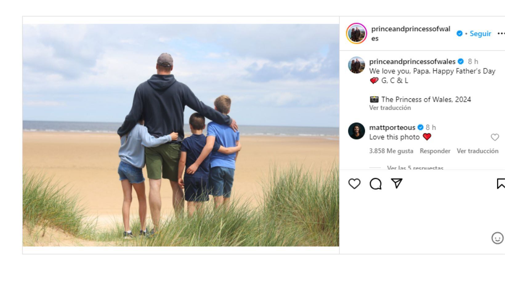 El conmovedor detalle con el que Kate Middleton felicitó al príncipe Guillermo por el Día del Padre