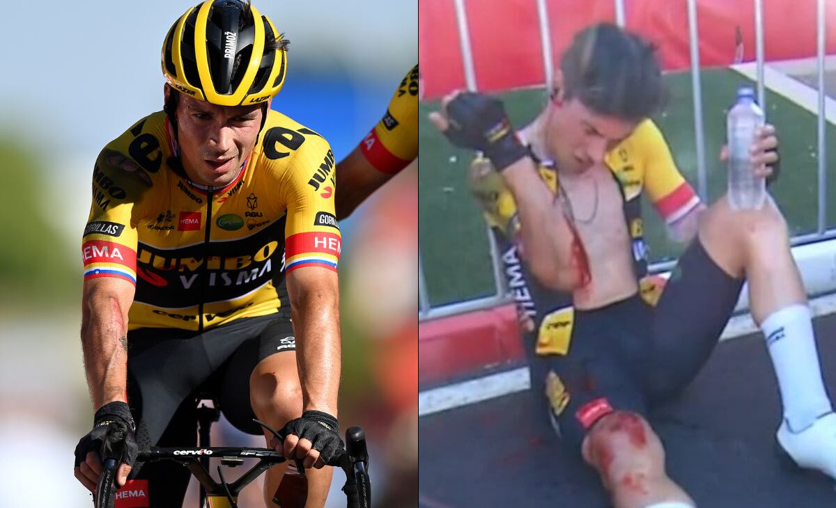 El esloveno sufrió una fuerte caída sobre el final de la jornada 16.