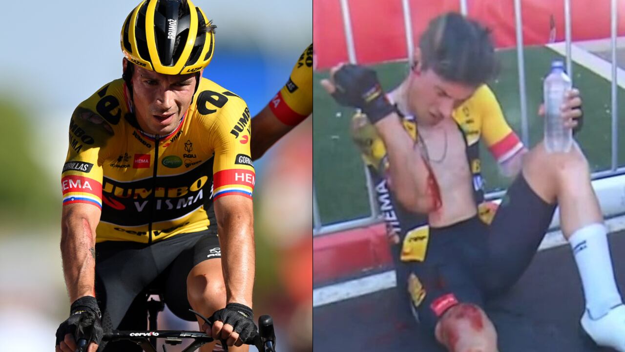 El esloveno sufrió una fuerte caída sobre el final de la jornada 16.