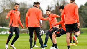 Selección Colombia en un entrenamiento previo a los amistosos ante España y Rumania