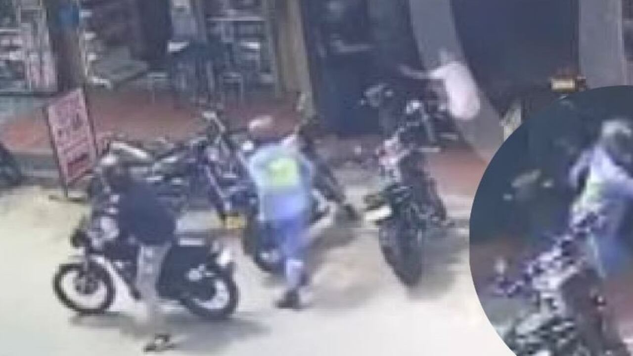 Los sicarios fueron captados por una cámara de seguridad.