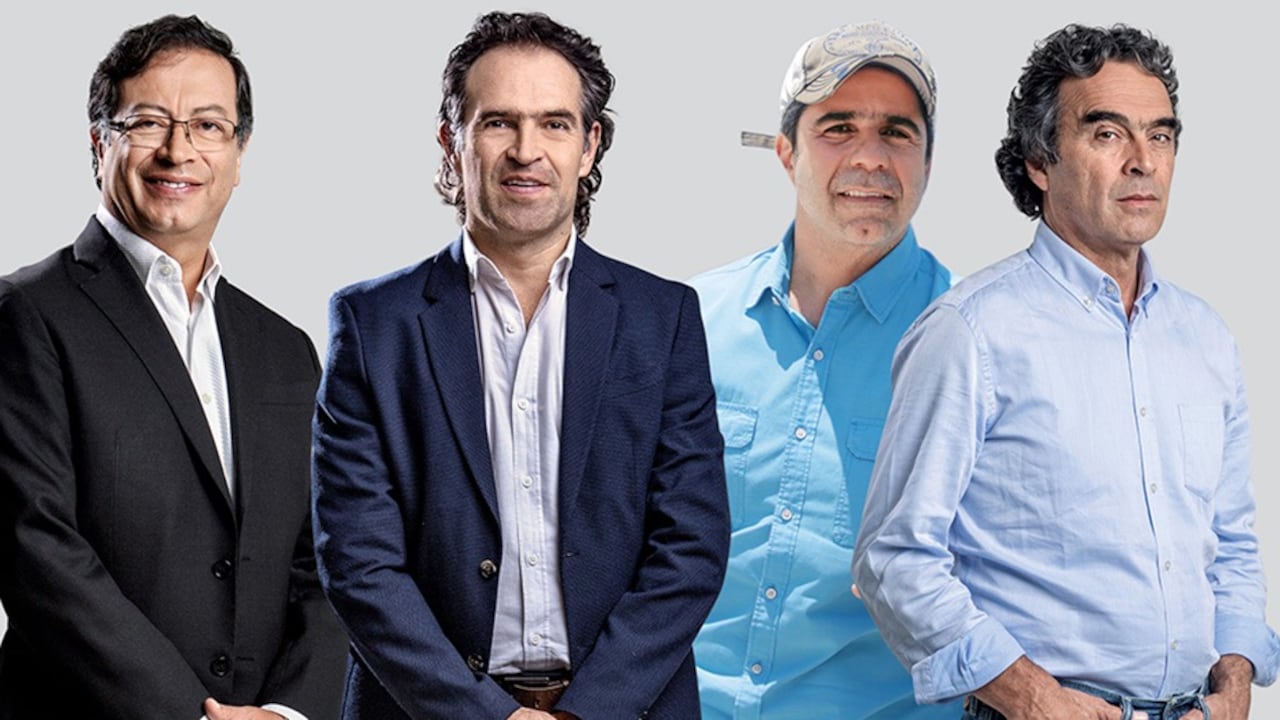 Gustavo Petro, Federico Gutiérrez, Álex Char y Sergio Fajardo.