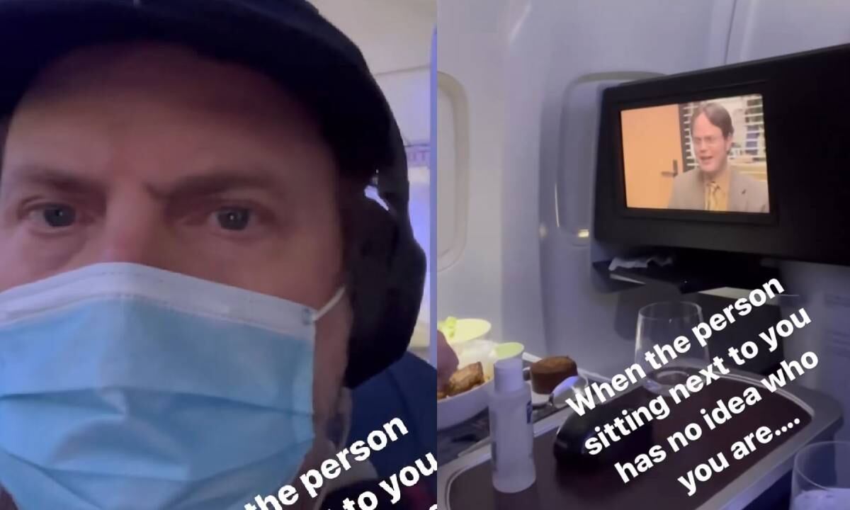 El actor duró 5 horas viendo como su compañero de silla miraba su show por 5 horas