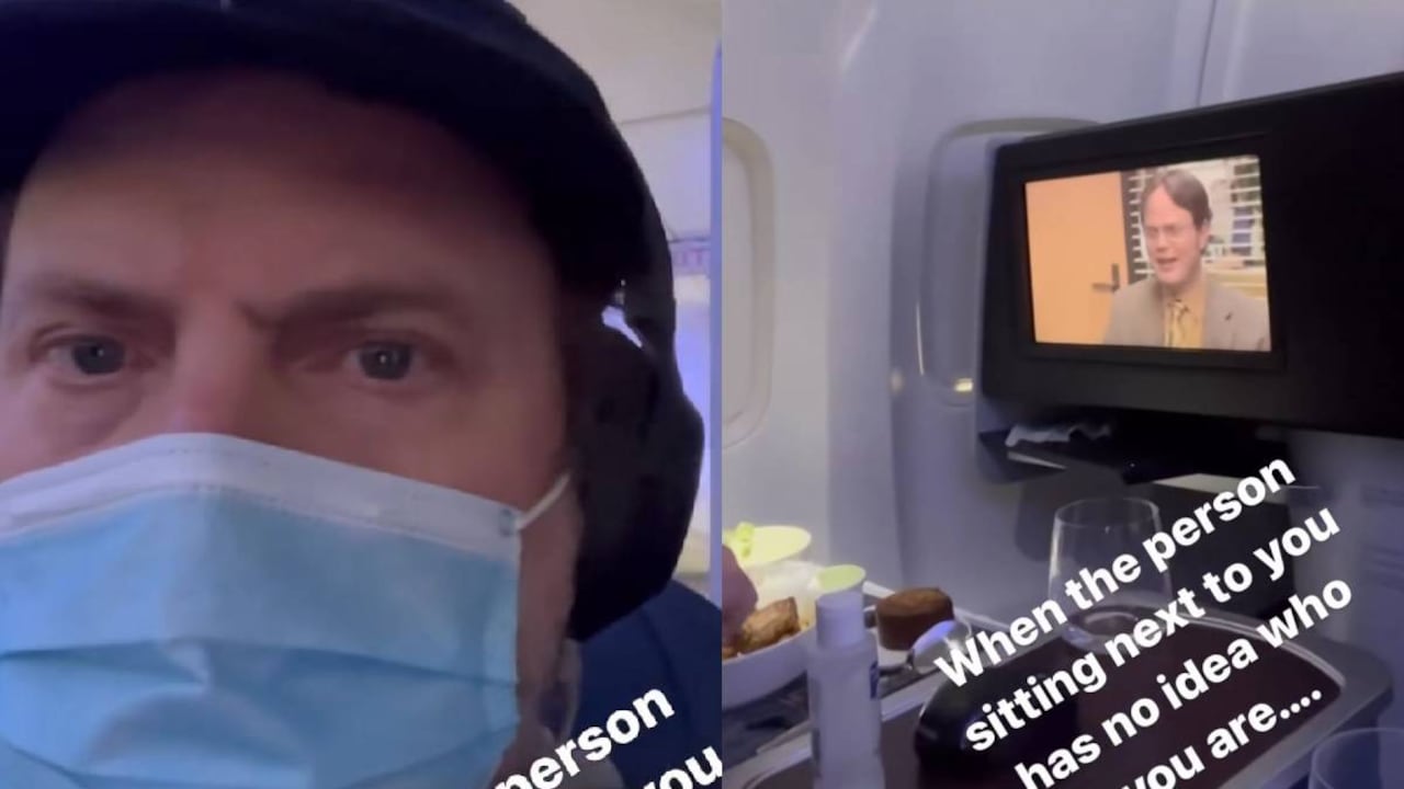 El actor duró 5 horas viendo como su compañero de silla miraba su show por 5 horas