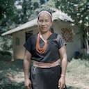 Fanni Jamioy, coordinadora del proyecto Tejedoras interculturales de la red vital agroambiental del territorio amazónico Entrerríos, en Solano, Caquetá.