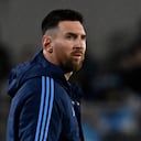 Lionel Messi previo al partido ante Ecuador en Buenos Aires.