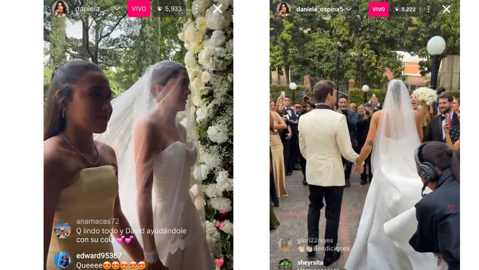 Daniela Ospina y Gabriel Coronel se casaron