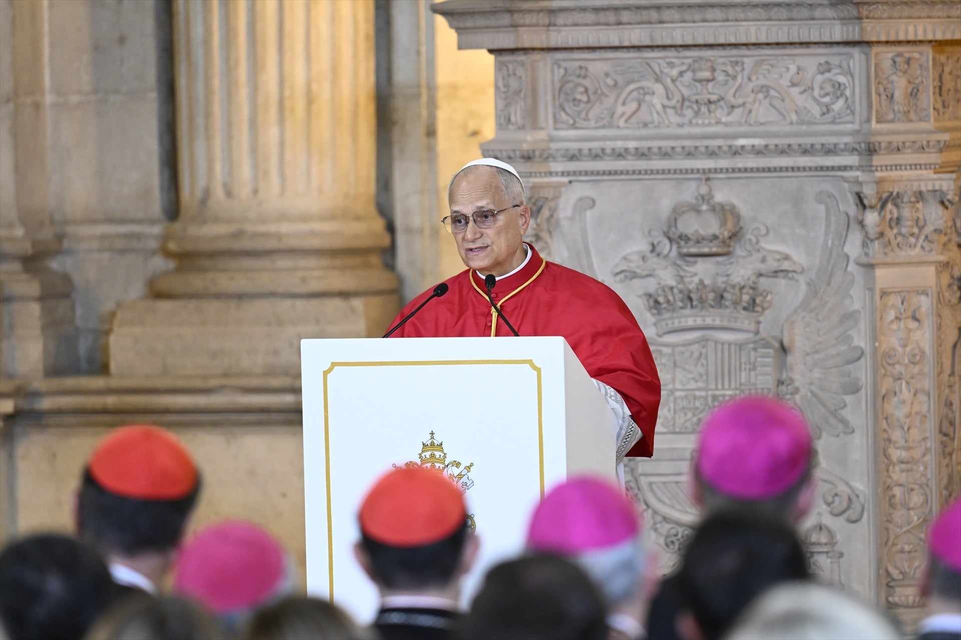 La Casa Real recibe al Papa León XIV en el Palacio Real de Madrid