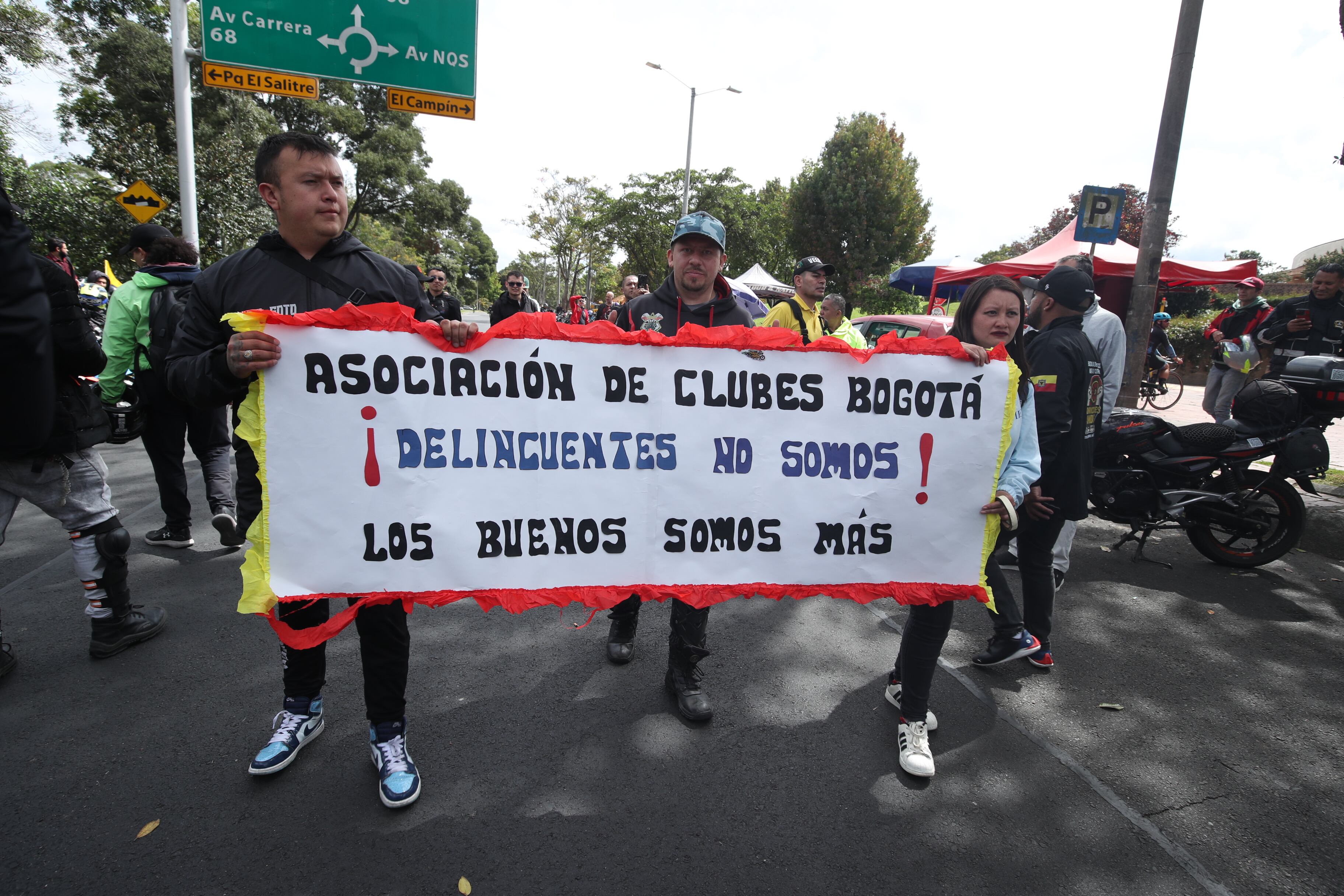 Protestas de moteros y transportadores