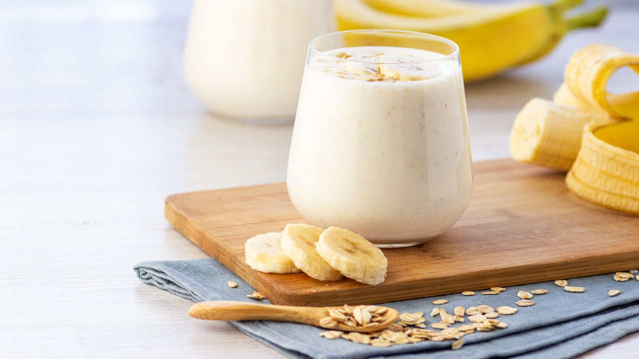 Licuado banano y avena