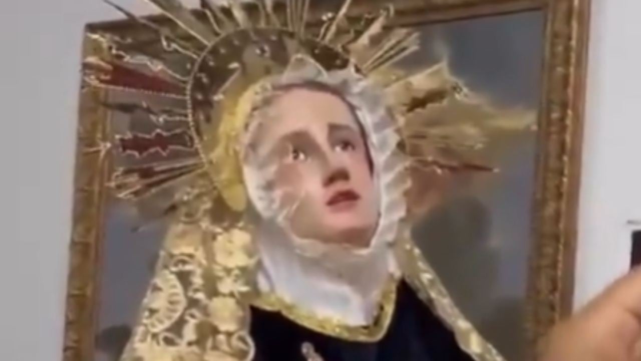 Virgen Dolorosa, ubicada en parroquia San Juan Eudes