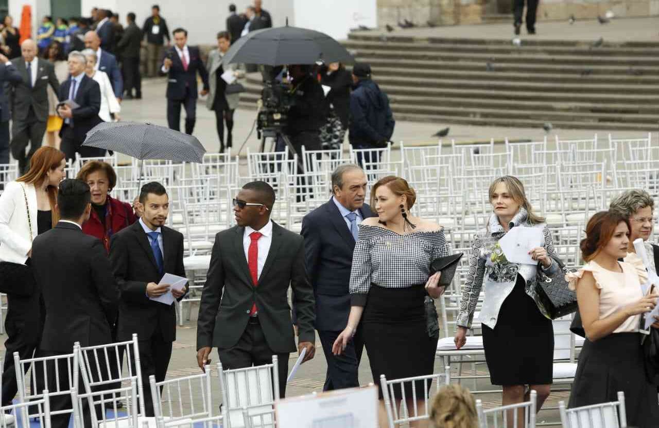 Luis Alfredo Ramos fue uno de los primeros en llegar a la posesión. Foto: Guillermo Torres / SEMANA 