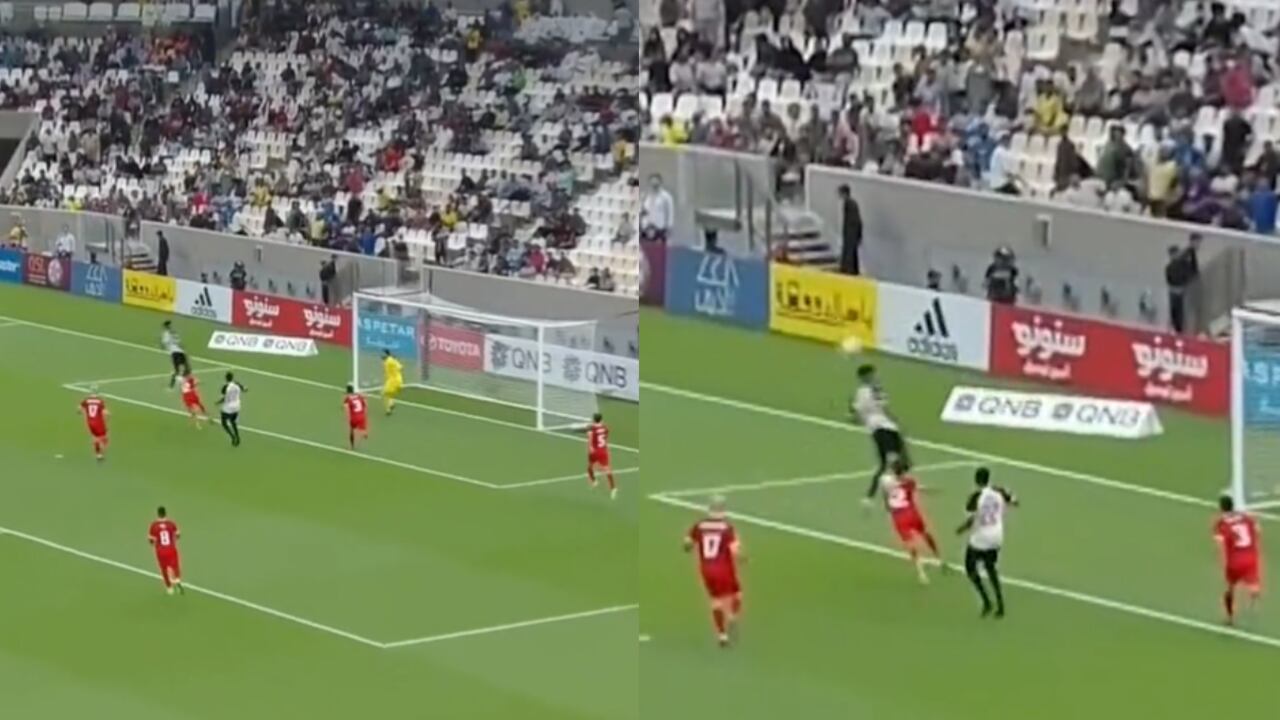Al-Arabi Doha vs. Al-Rayyan. Tameem Al-Abdullah. Foto: Captura de pantalla Al Kass.
