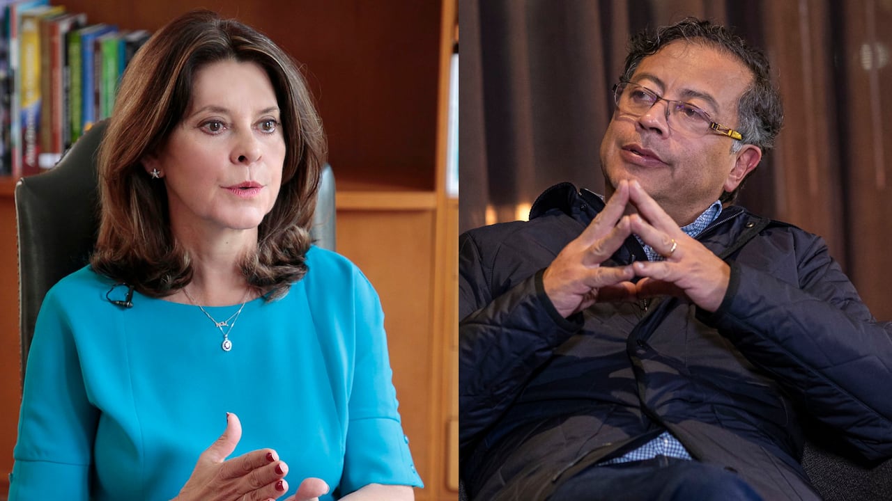Marta Lucía Ramírez y el presidente Gustavo Petro.