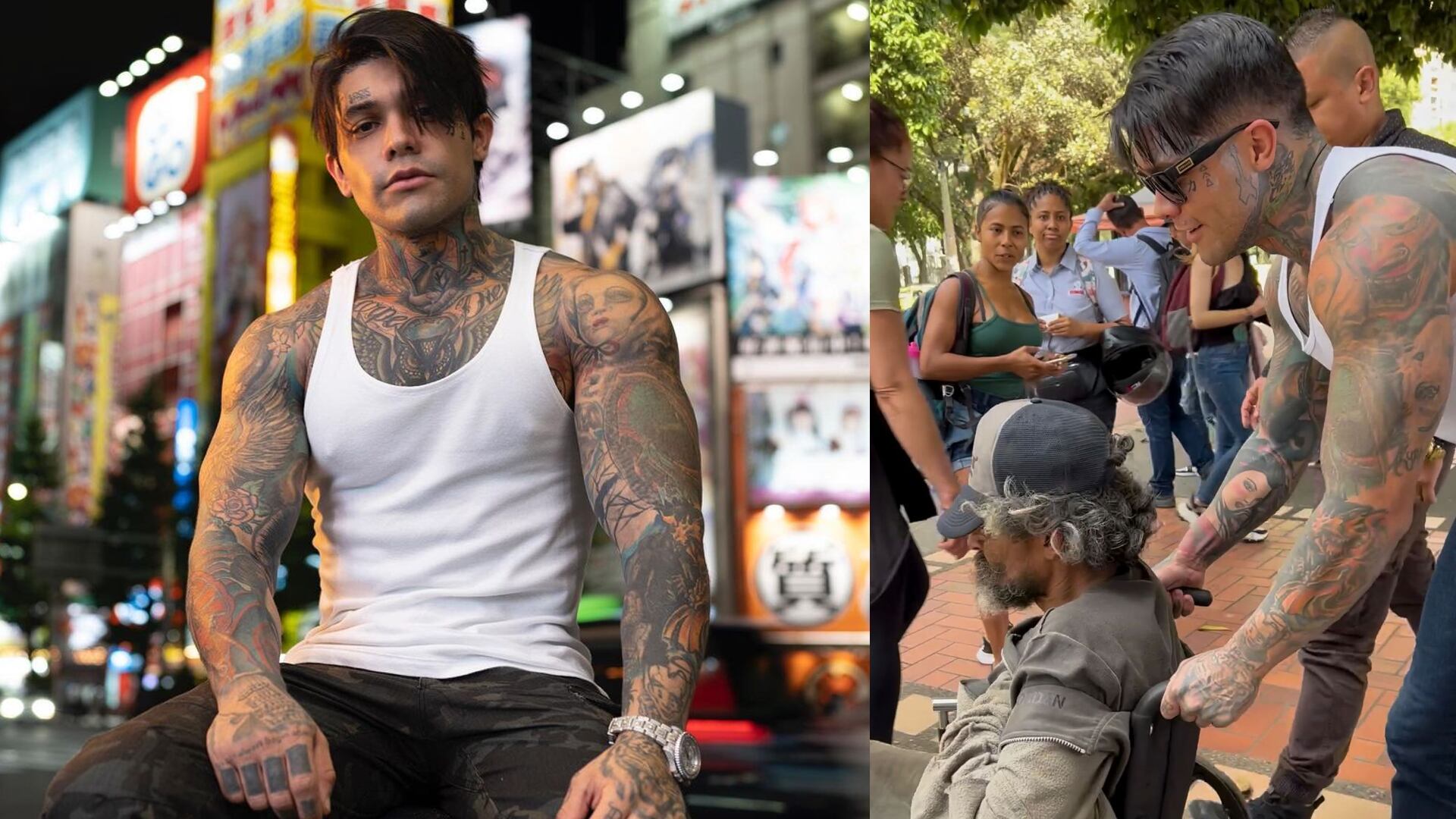 Yeferson se atrevió a retar a Marcelo y el habitante de calle cumplió. Fotos: Instagram @yefersoncossio.