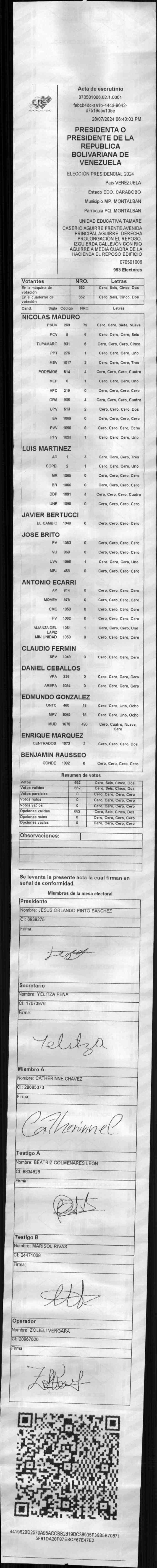 Otra de las actas conocidas por SEMANA, el CNE tendría que crear nuevamente los registros en 3 diferentes áreas