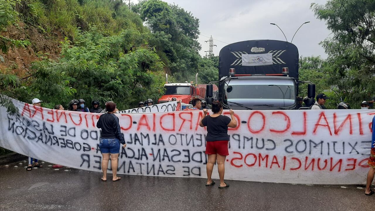 La movilización fue convocada por el Sindicato Nacional de Conductores.