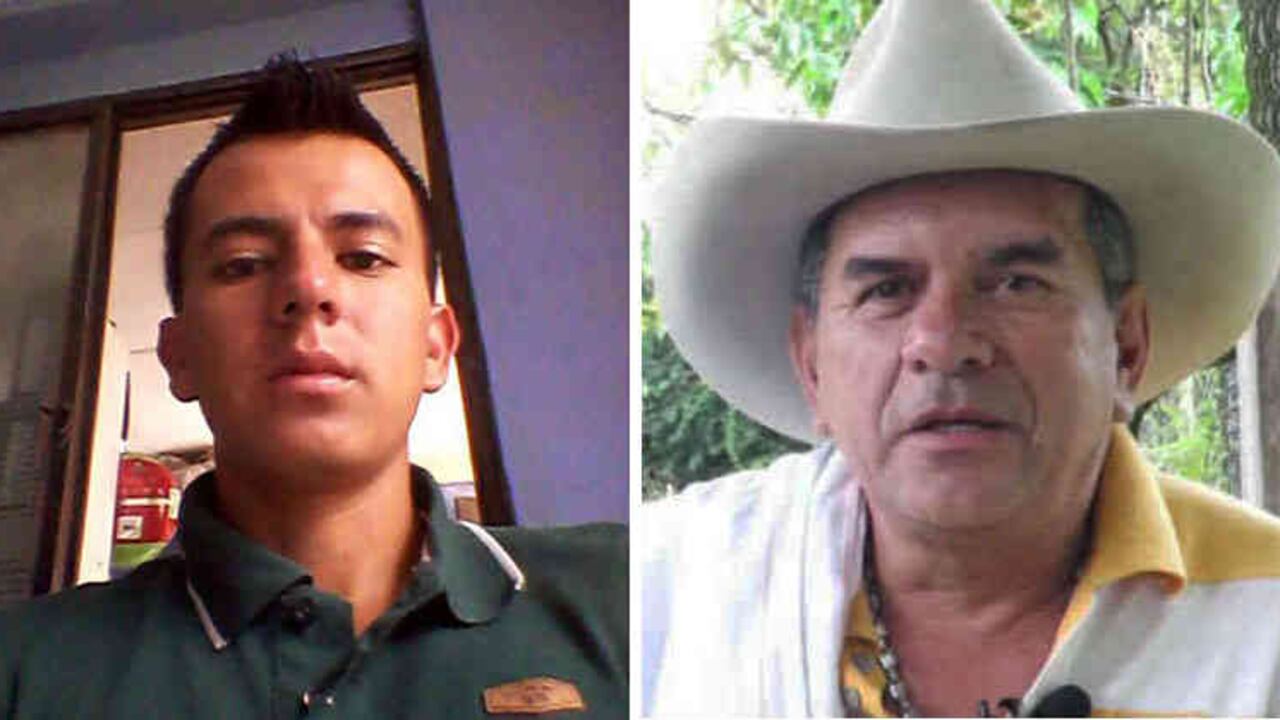 A Danilo Bolaños Díaz (der) le dispararon seis veces, pero se salvó, mientras que Erley Monroy (izq) perdió la vida en el ataque.