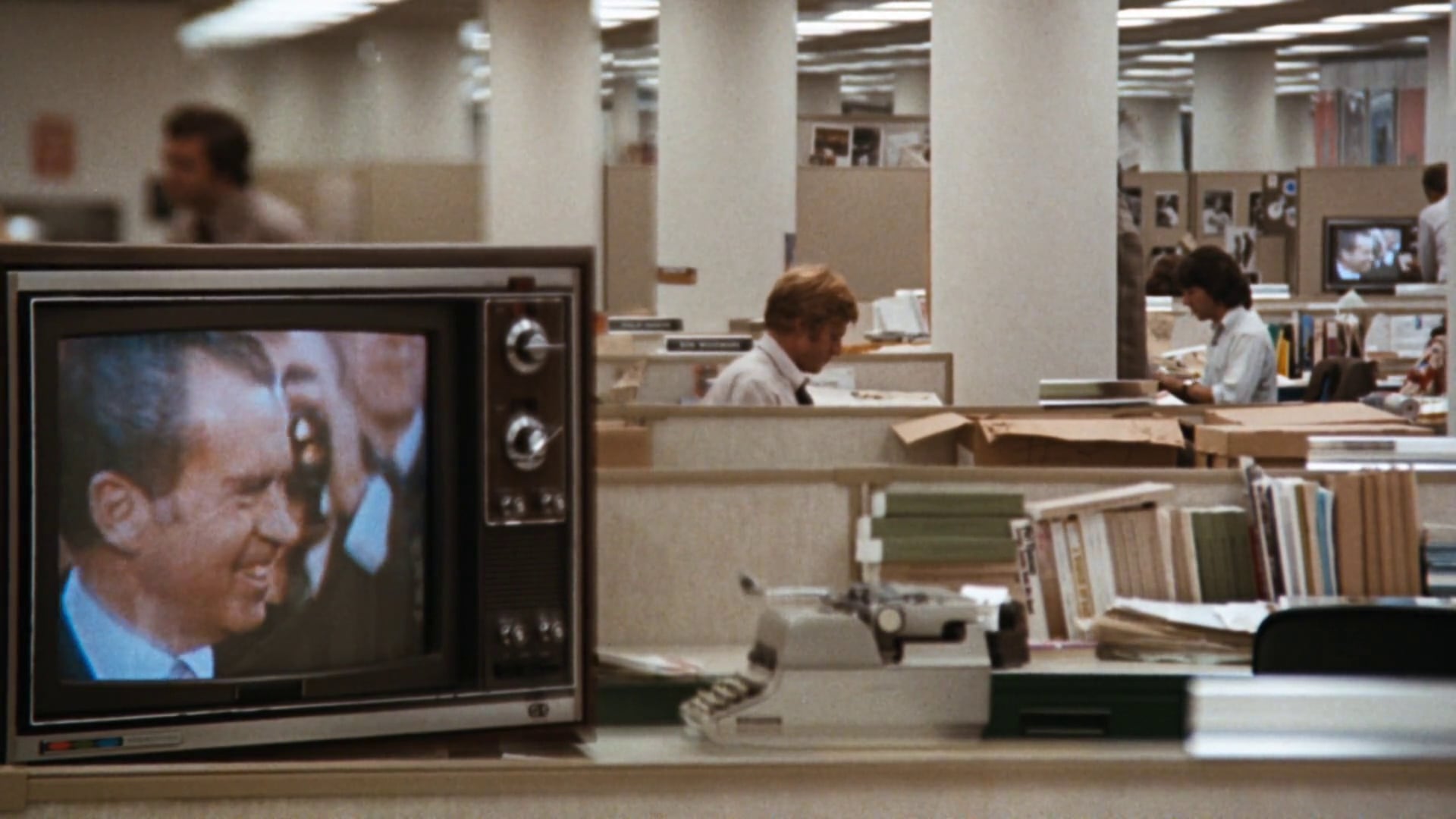 Captura de la última escena en Todos los hombres del presidente. Warner Bros.