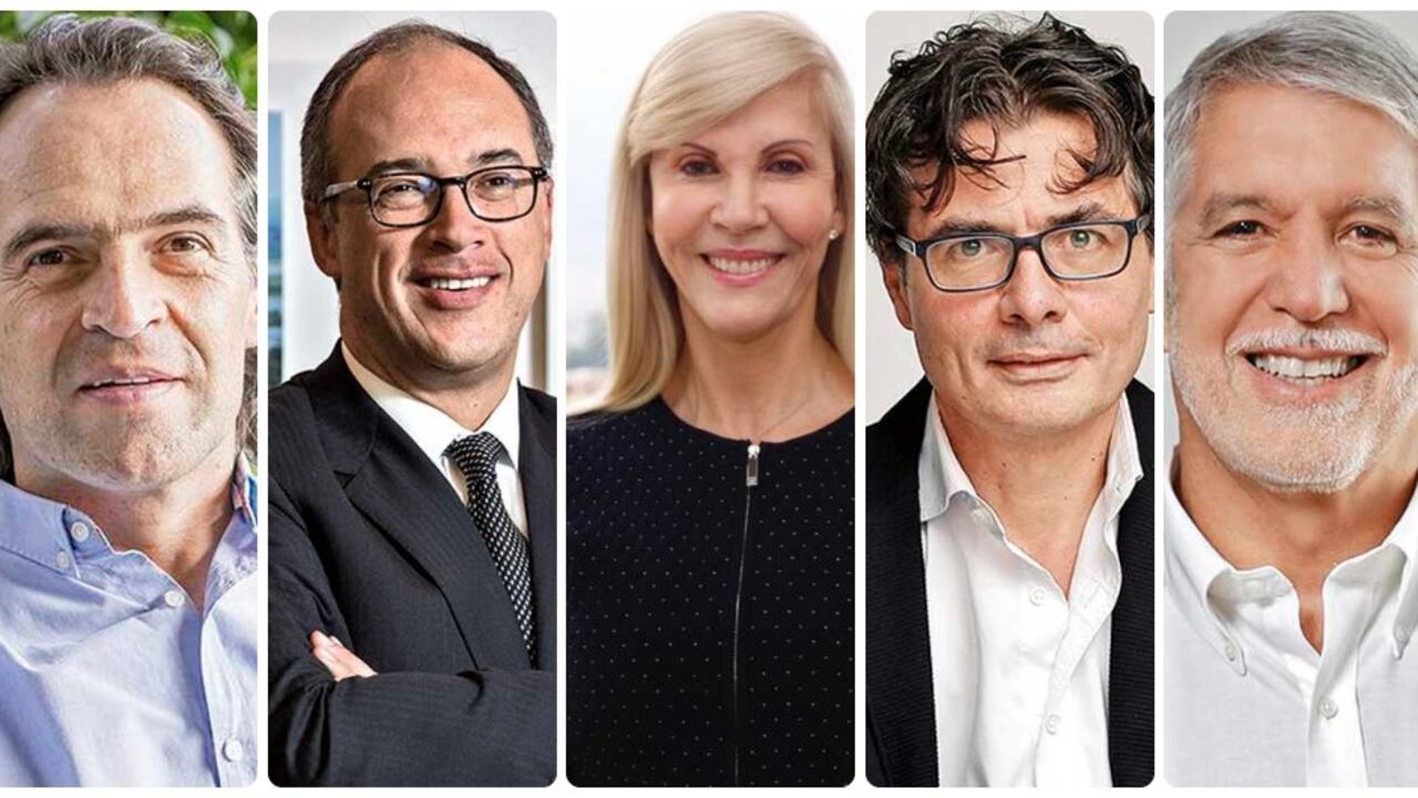 Federico Gutiérrez, Juan Carlos Echeverry, Dilian Francisca Toro, Alejandro Gaviria y Enrique Peñalosa.