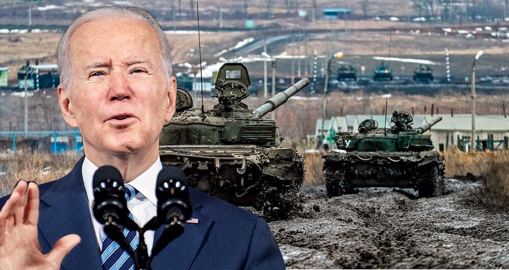 Joe Biden dice que Rusia está preparada para invadir Ucrania en cualquier momento y que la desescalada del conflicto es una farsa mientras los rusos encuentran una excusa para atacar.