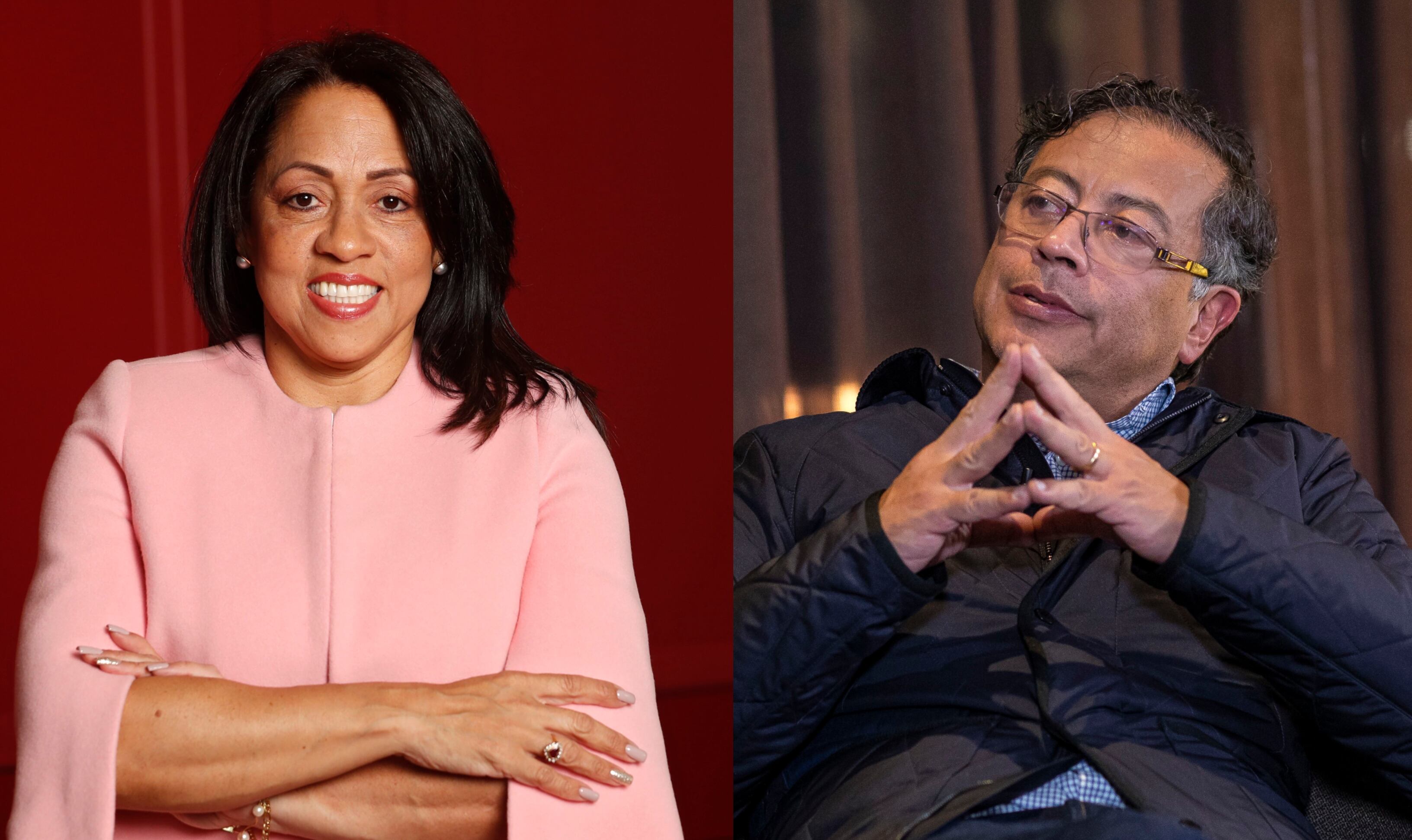 La representante Marelen Castillo y el presidente Gustavo Petro.