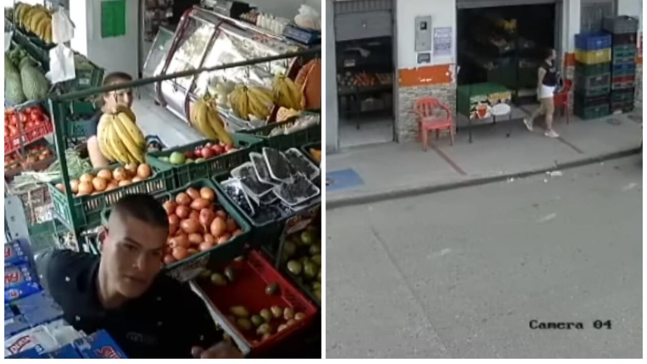 Cámara de seguridad de supermercado captó el accionar de los ladrones.