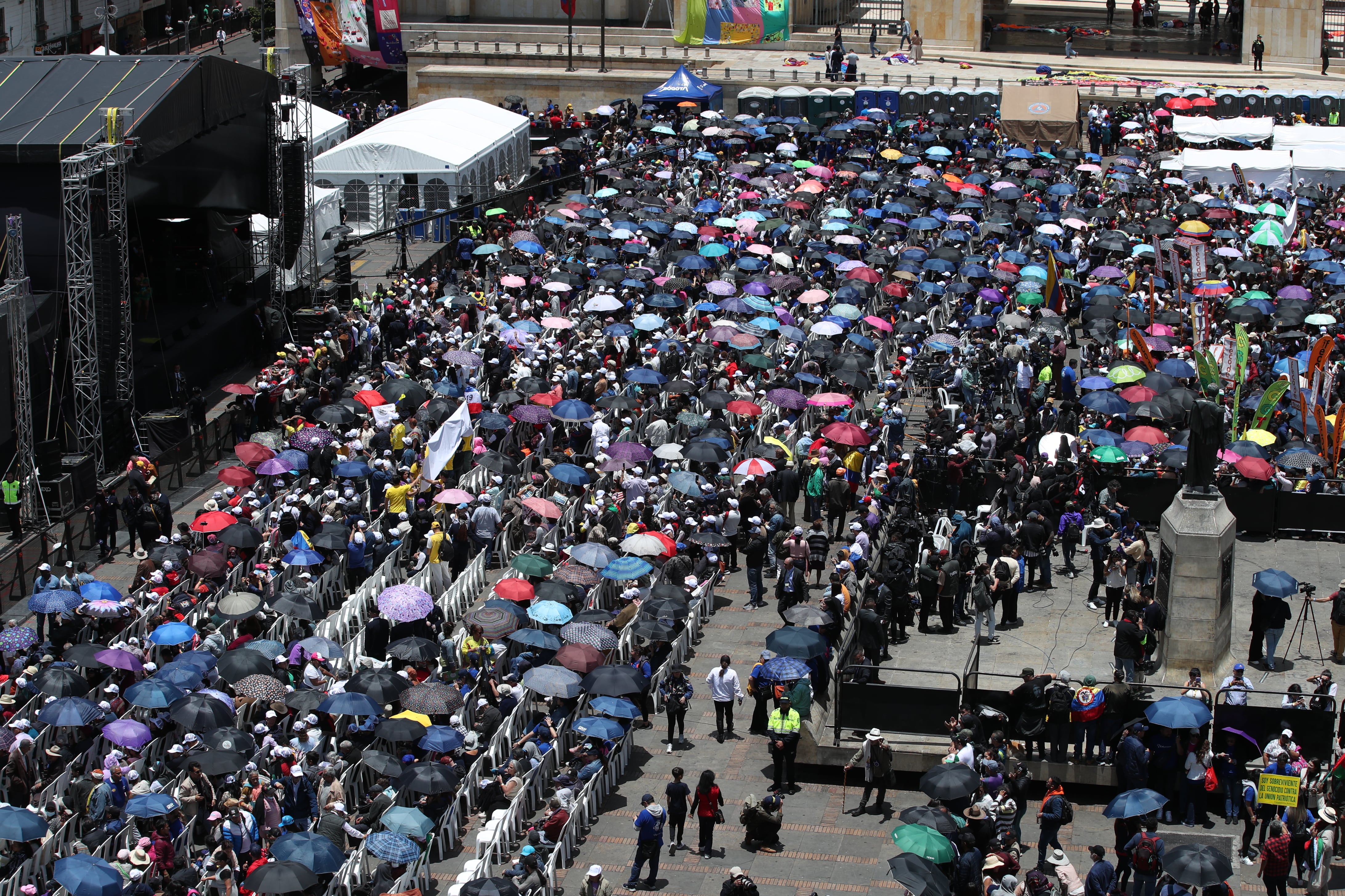 Marchas a favor de las reformas del Presidente Gustavo Petro, Plaza de Bolívar