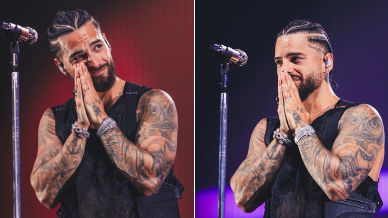 Maluma se mostró conmovido en el concierto que realizó en Nueva York.