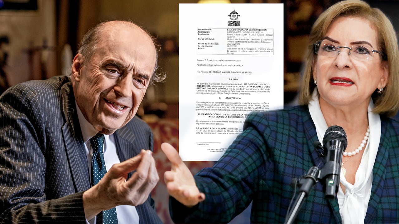 Canciller Álvaro Leyva y Procuradora Margarita Cabello.