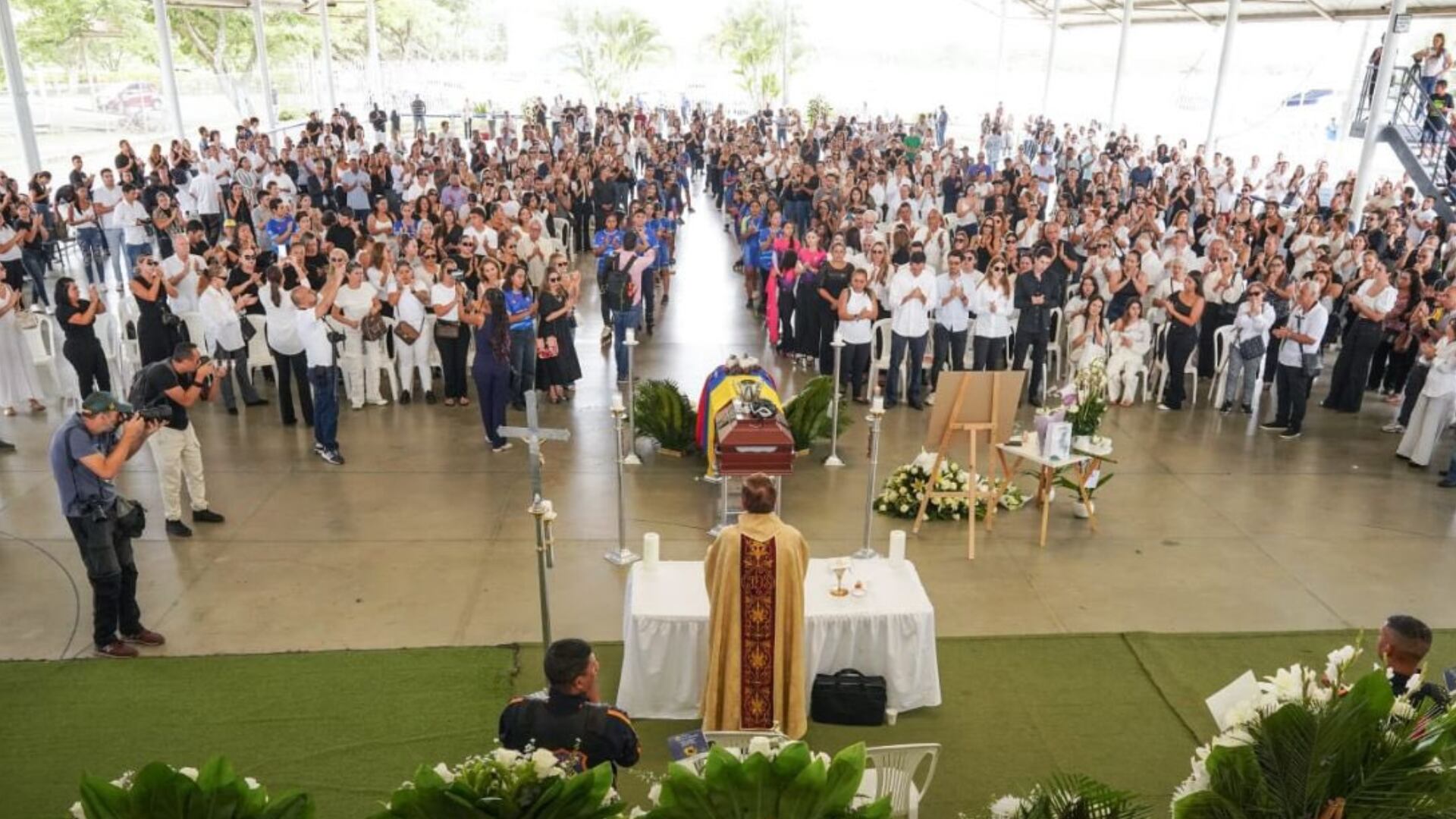 Velorio de Luz Mery Tristán en Cali.