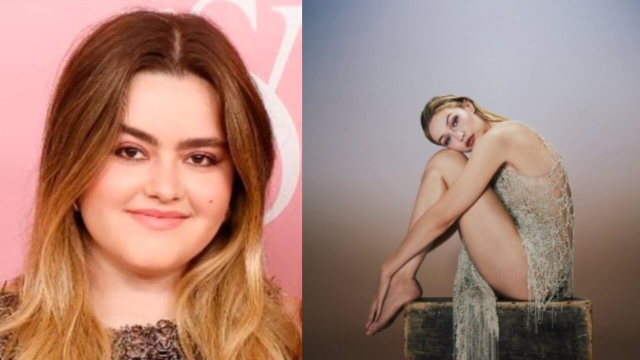 Melissa Valdes y uno de sus diseños para Victoria’s Secret.