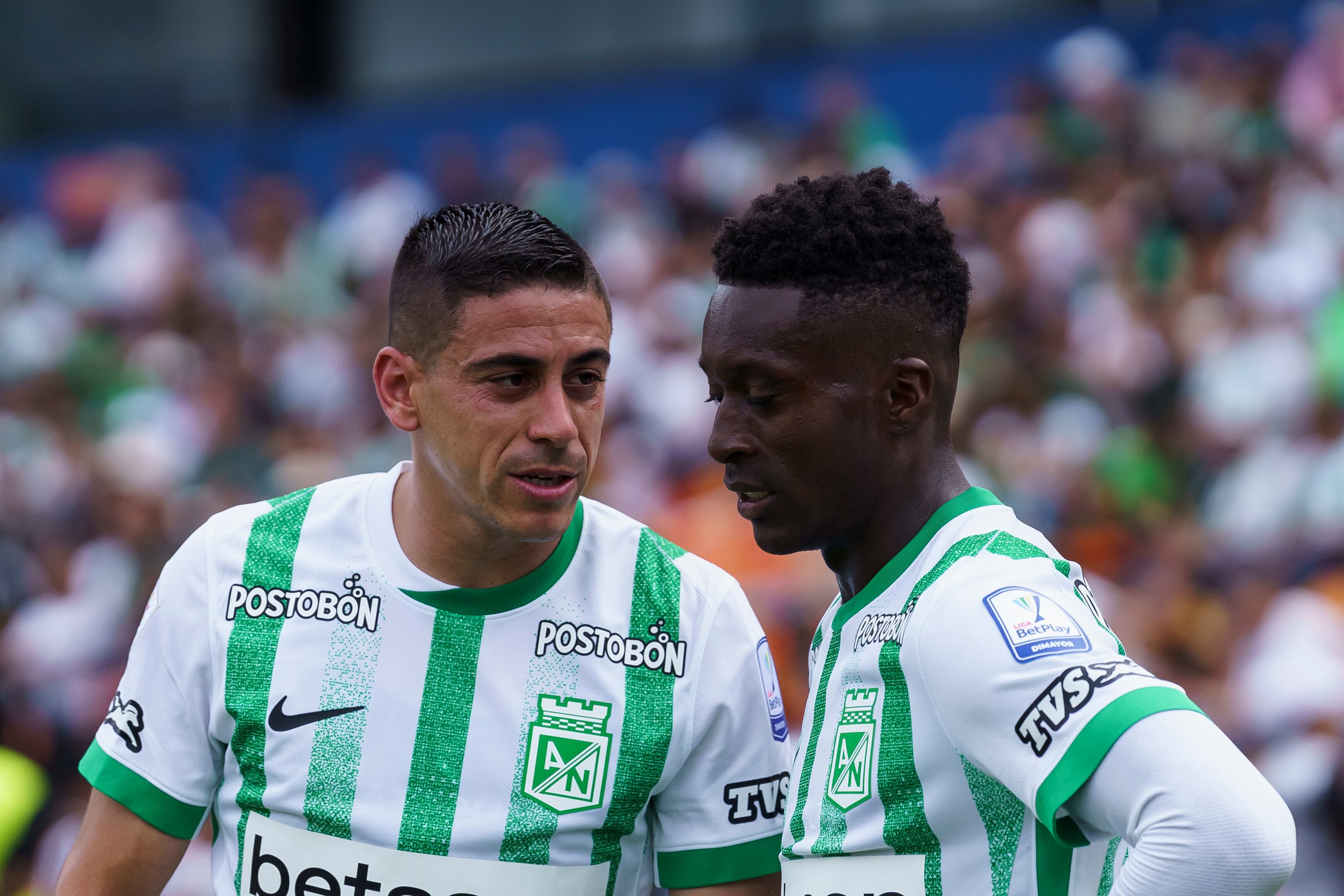 Marlos Moreno y Camilo Cándido, dos figuras del plantel de Atlético Nacional.