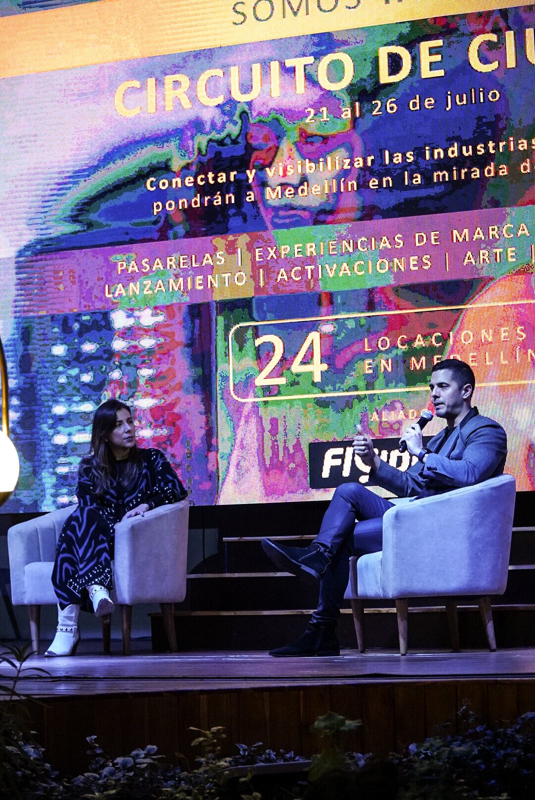 Leonor Hoyos, directora de Plataformas de conexión, y Sebastián Díez, presidente ejecutivo, de Inexmoda.