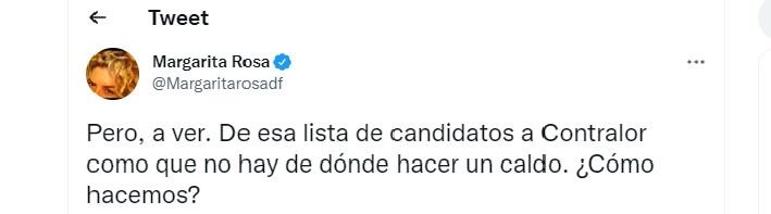 El mensaje de la actriz sobre los candidatos a contralor.