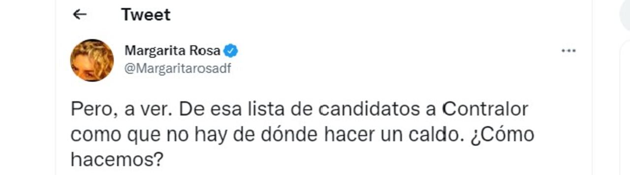 El mensaje de la actriz sobre los candidatos a contralor.