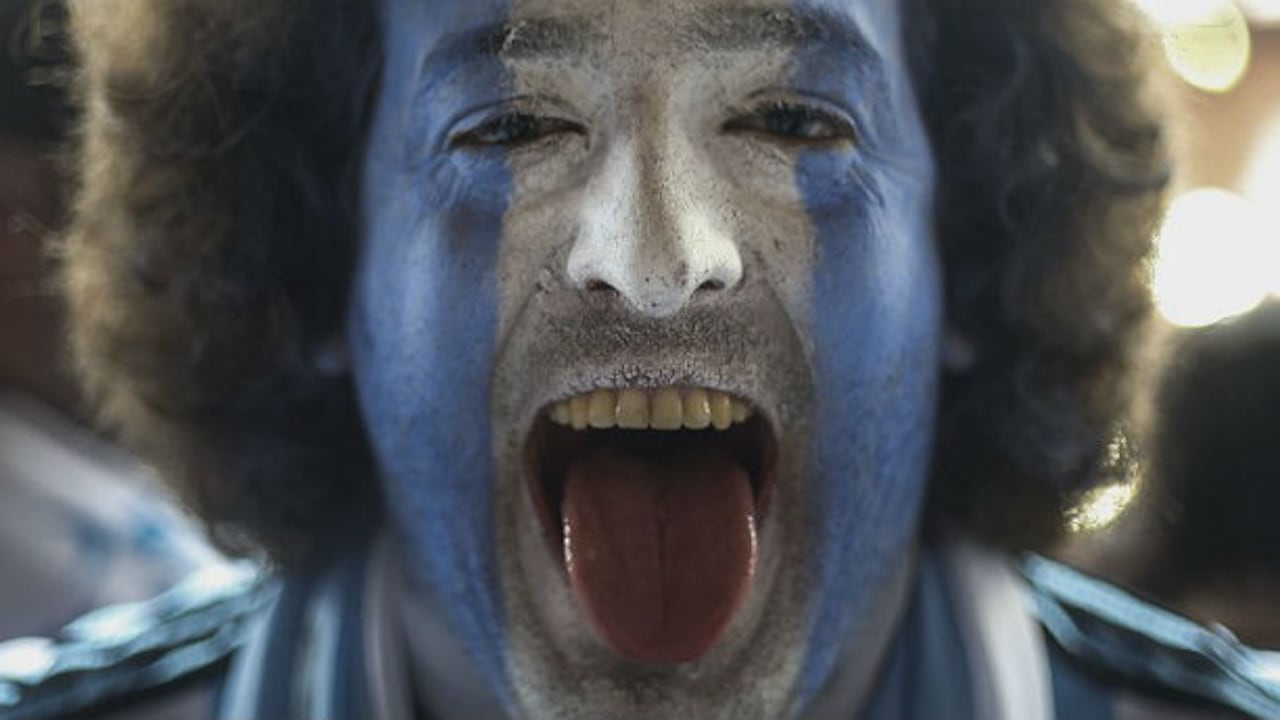 Un hincha argentino en Sao Paulo, en la semifinal contra Holanda. Foto: AFP.
