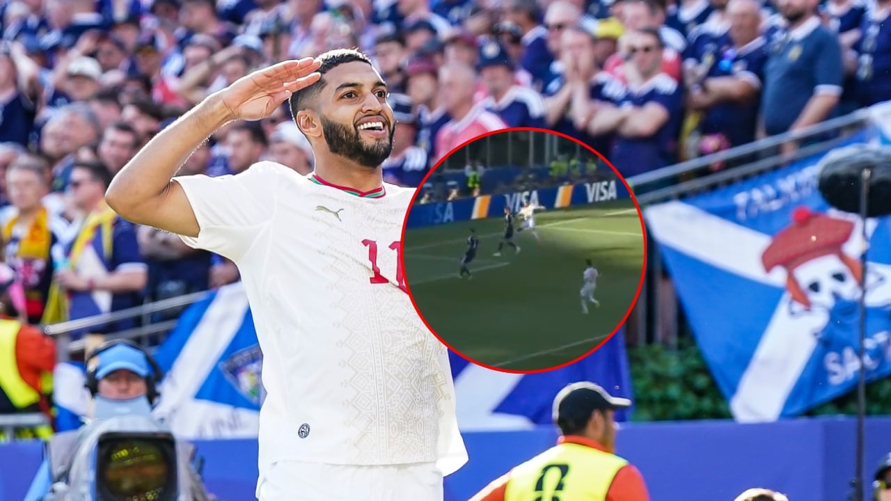 Ismael Saibari celebra ante Escocia.