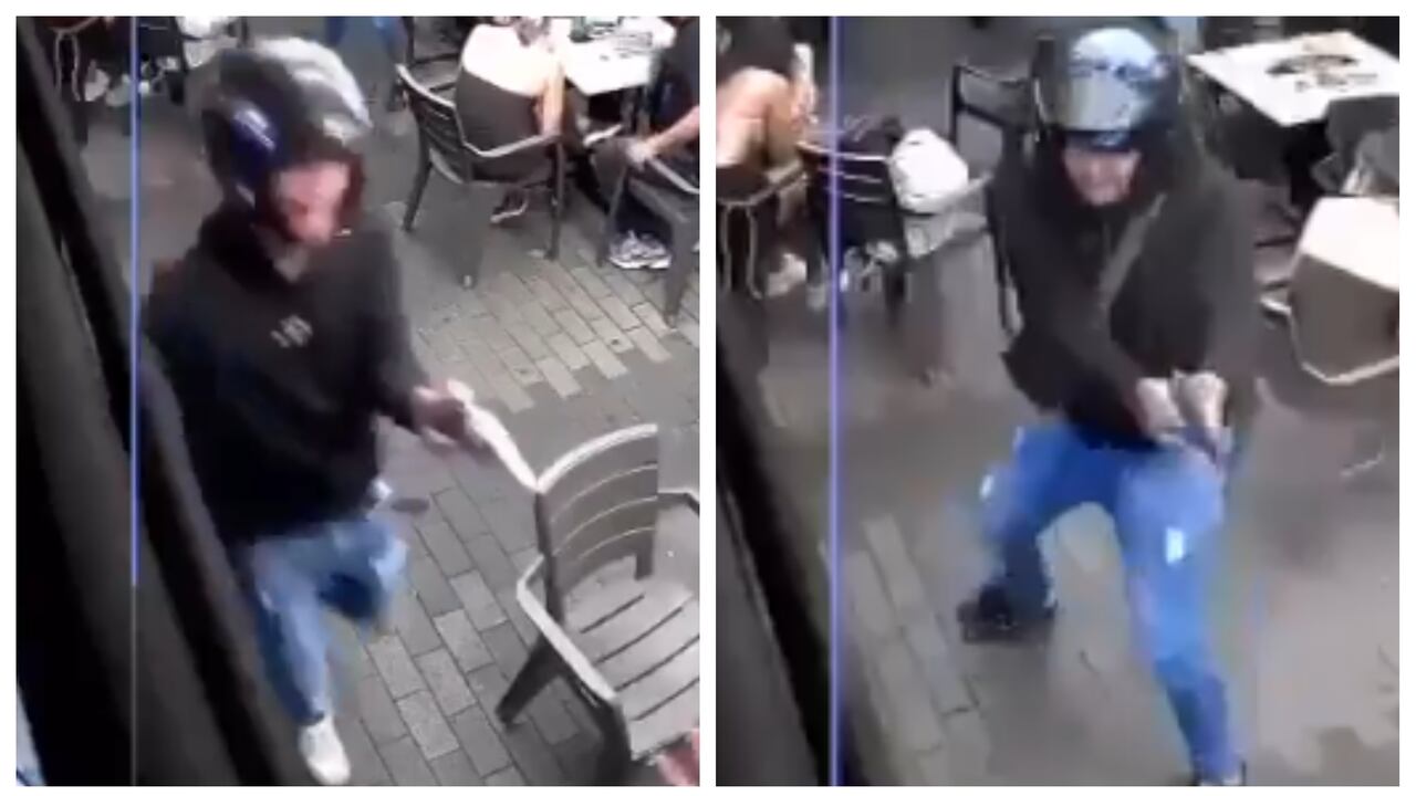 Ladrones que hirieron al exfutbolista en un intento de atraco en Medellín.