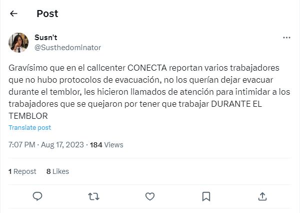A través de redes sociales, específicamente en X, circularon algunas quejas de trabajadores por la falta de empatía de las empresas.