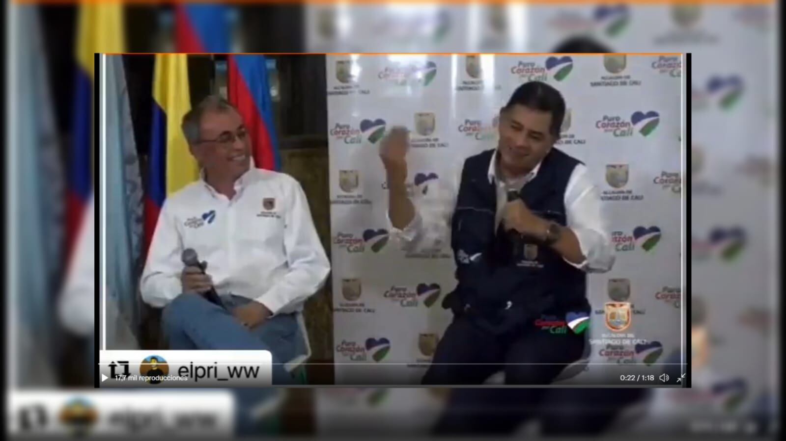 Recorte de la transmisión tomado de Twitter @Luizaout1912