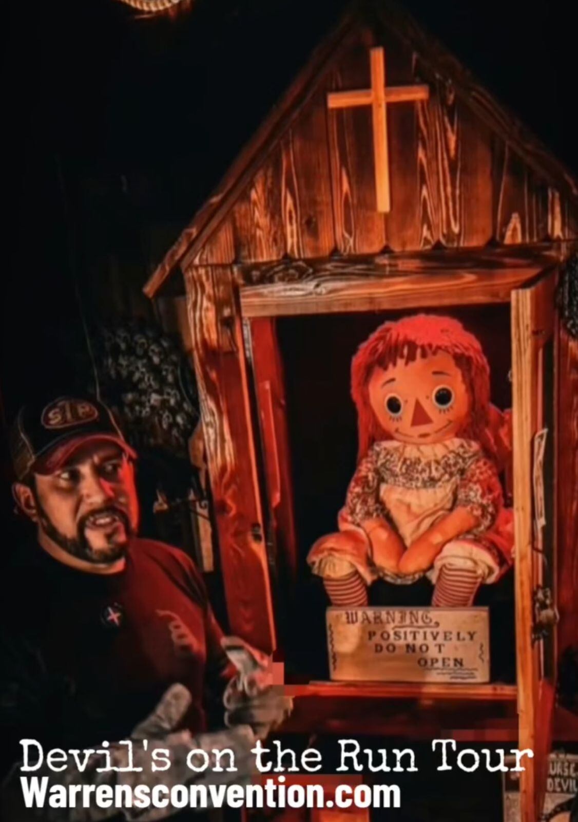 La gira aún está en curso y los fanáticos del terror tendrán la oportunidad de ver el juguete "poseído" en la Rock Island Roadhouse Esoteric Expo en Illinois el 4 de octubre.