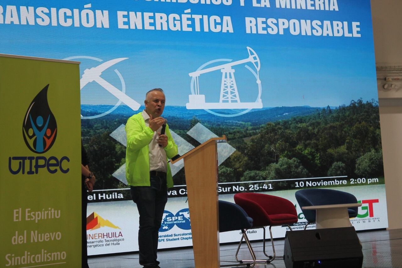 Alejandro Ospina Angarita, presidente de la Unión de Trabajadores de la Industria Petrolera y Energética de Colombia (Utipec).