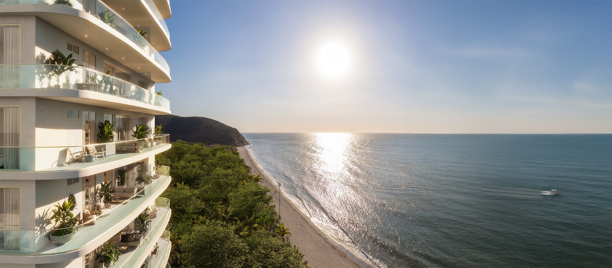 El proyecto Caribbean Beach Resort, de Marval, cuenta con una vista privilegiada de las montañas y el mar en Santa Marta.